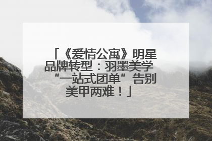 《爱情公寓》明星品牌转型：羽墨美学“一站式团单”告别美甲两难！