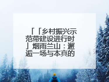 「乡村振兴示范带建设进行时」烟雨兰山：邂逅一场与本真的久别重逢！