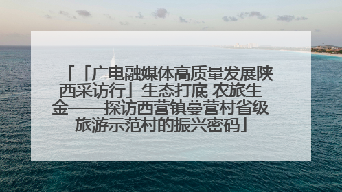 「广电融媒体高质量发展陕西采访行」生态打底 农旅生金——探访西营镇蔓营村省级旅游示范村的振兴密码