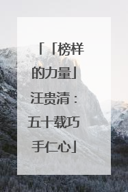 「榜样的力量」汪贵清：五十载巧手仁心