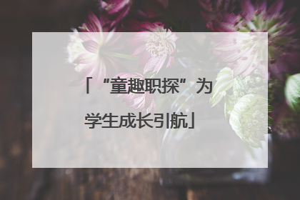“童趣职探”为学生成长引航