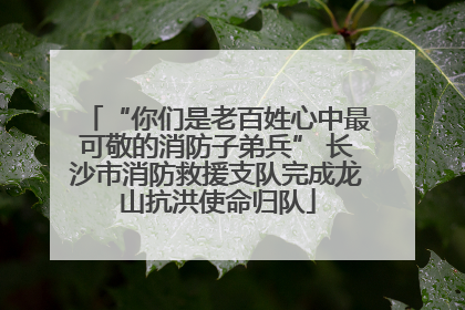 “你们是老百姓心中最可敬的消防子弟兵” 长沙市消防救援支队完成龙山抗洪使命归队