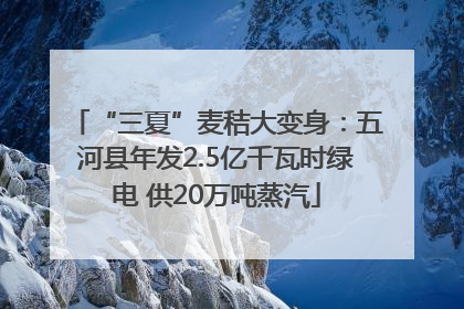 “三夏”麦秸大变身：五河县年发2.5亿千瓦时绿电 供20万吨蒸汽