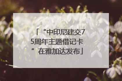 “中印尼建交75周年主题借记卡”在雅加达发布