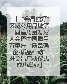 “会昌独好”区域公用品牌第一届高质量发展大会暨中国质量万里行“质量强企•质品行动”进会昌启动仪式成功举办