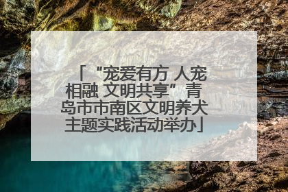 “宠爱有方 人宠相融 文明共享”青岛市市南区文明养犬主题实践活动举办