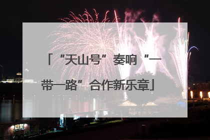 “天山号”奏响“一带一路”合作新乐章