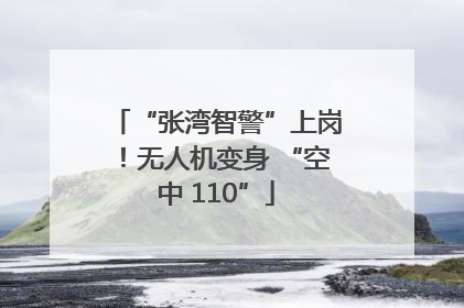 “张湾智警”上岗！无人机变身 “空中 110”