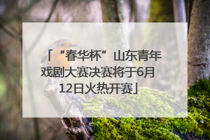 “春华杯”山东青年戏剧大赛决赛将于6月12日火热开赛