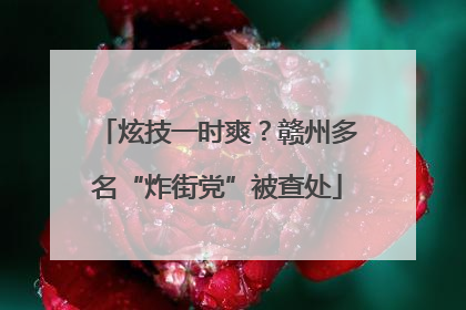 炫技一时爽？赣州多名“炸街党”被查处