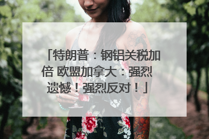 特朗普：钢铝关税加倍 欧盟加拿大：强烈遗憾！强烈反对！