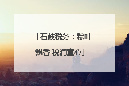 石鼓税务：粽叶飘香 税润童心