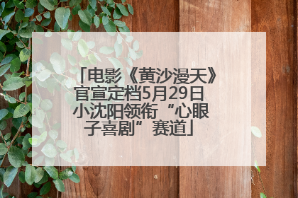 电影《黄沙漫天》官宣定档5月29日 小沈阳领衔“心眼子喜剧”赛道
