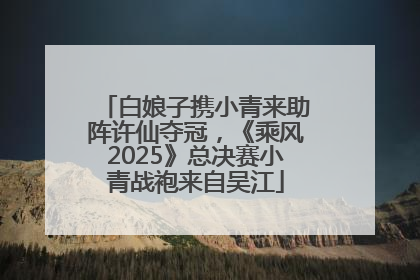 白娘子携小青来助阵许仙夺冠，《乘风2025》总决赛小青战袍来自吴江
