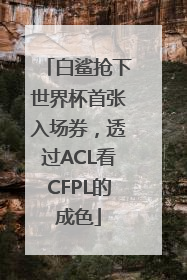 白鲨抢下世界杯首张入场券，透过ACL看CFPL的成色
