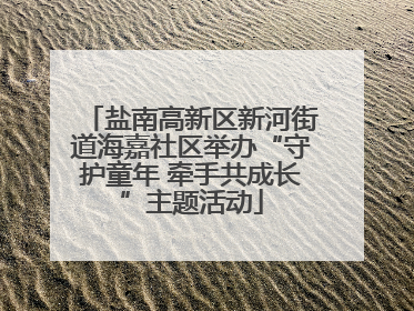 盐南高新区新河街道海嘉社区举办“守护童年 牵手共成长”主题活动