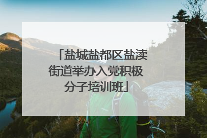 盐城盐都区盐渎街道举办入党积极分子培训班