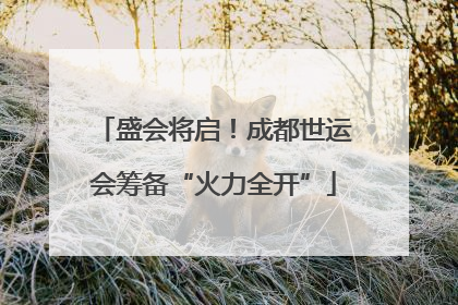 盛会将启！成都世运会筹备“火力全开”