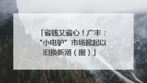 省钱又省心！广丰：“小电驴”市场掀起以旧换新潮（图）