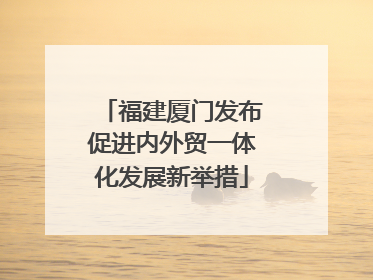 福建厦门发布促进内外贸一体化发展新举措