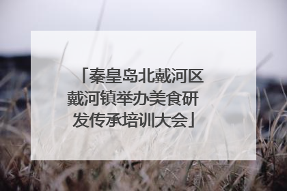 秦皇岛北戴河区戴河镇举办美食研发传承培训大会
