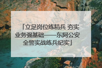立足岗位练精兵 夯实业务强基础——东阿公安全警实战练兵纪实