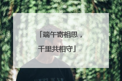 端午寄相思，千里共相守