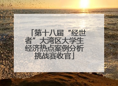 第十八届“经世者”大湾区大学生经济热点案例分析挑战赛收官