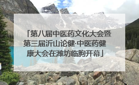 第八届中医药文化大会暨第三届沂山论健·中医药健康大会在潍坊临朐开幕