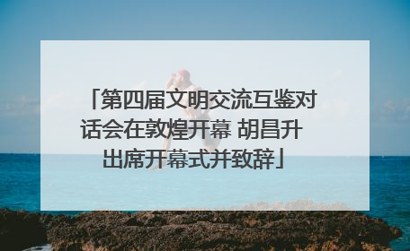 第四届文明交流互鉴对话会在敦煌开幕 胡昌升出席开幕式并致辞