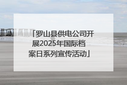 罗山县供电公司开展2025年国际档案日系列宣传活动