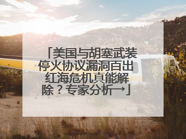 美国与胡塞武装停火协议漏洞百出 红海危机真能解除？专家分析→