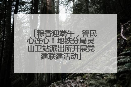 粽香迎端午，警民心连心！地铁分局灵山卫站派出所开展党建联建活动