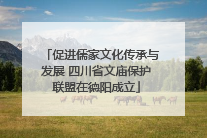 促进儒家文化传承与发展 四川省文庙保护联盟在德阳成立