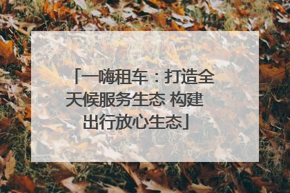 一嗨租车：打造全天候服务生态 构建出行放心生态