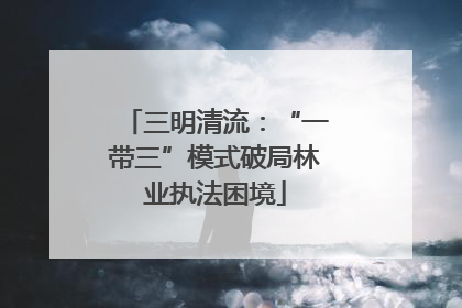 三明清流：“一带三”模式破局林业执法困境