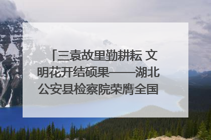三袁故里勤耕耘 文明花开结硕果——湖北公安县检察院荣膺全国文明单位称号