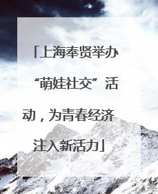 上海奉贤举办“萌娃社交”活动，为青春经济注入新活力