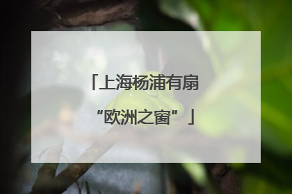 上海杨浦有扇“欧洲之窗”