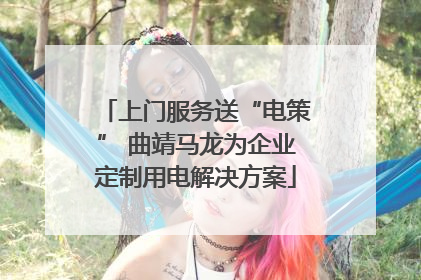 上门服务送“电策” 曲靖马龙为企业定制用电解决方案