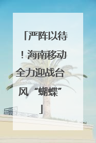 严阵以待！海南移动全力迎战台风“蝴蝶”