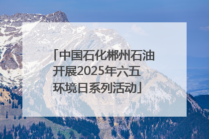 中国石化郴州石油开展2025年六五环境日系列活动