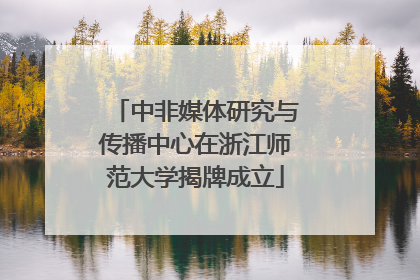 中非媒体研究与传播中心在浙江师范大学揭牌成立