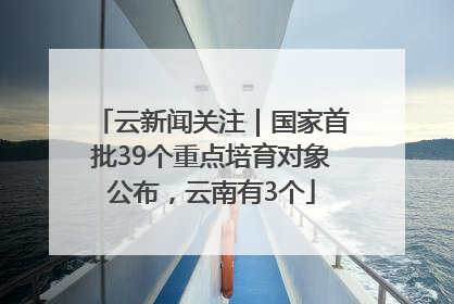 云新闻关注｜国家首批39个重点培育对象公布，云南有3个