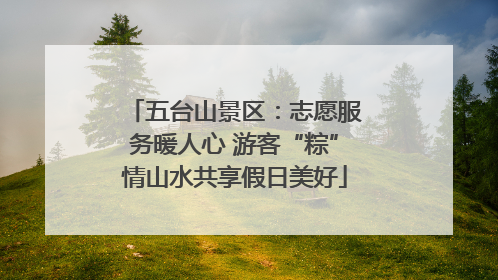 五台山景区：志愿服务暖人心 游客“粽”情山水共享假日美好