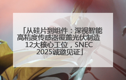 从硅片到组件：深视智能高精度传感器覆盖光伏制造12大核心工位，SNEC 2025诚邀见证