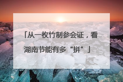 从一枚竹制参会证，看湖南节能有多“拼”