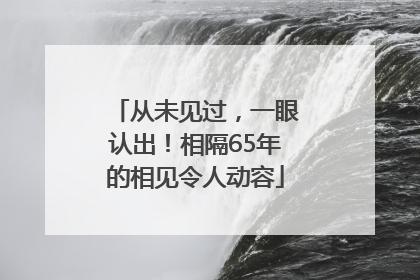 从未见过，一眼认出！相隔65年的相见令人动容