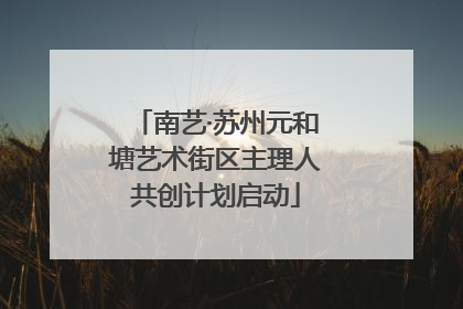 南艺·苏州元和塘艺术街区主理人共创计划启动
