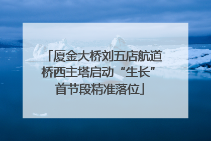 厦金大桥刘五店航道桥西主塔启动“生长” 首节段精准落位